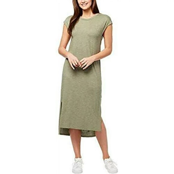 NWT Jessica Simpson Women's Short Sleeve Midi Dress Green Size L $50 3HL278 - Picture 1 of 3